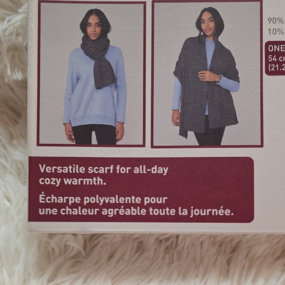 Lemon Charcoal Wrap Scarf, Women - Picture 7 of 9